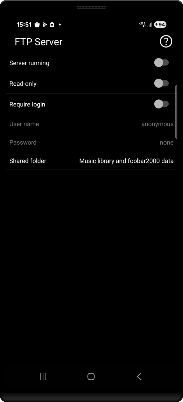 Foobar2000 FTP Server